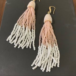 INC pink n white earrings